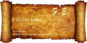 Féhn Emma névjegykártya