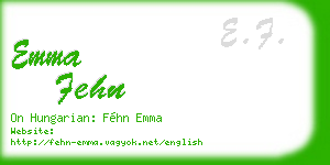 emma fehn business card
